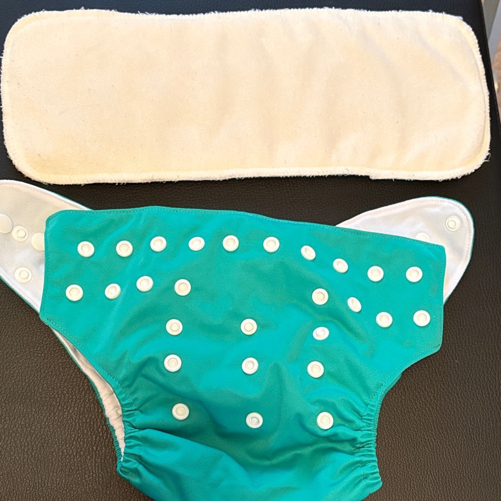 2/$15 Adjustable Teal Cloth Nora’s Nursery Diaper Cover
